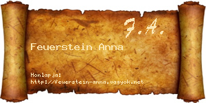 Feuerstein Anna névjegykártya